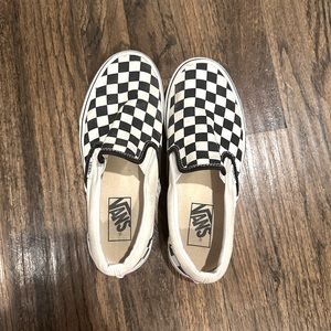 Checkered Vans, Size 6.5